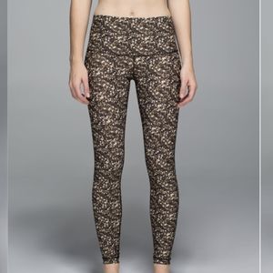 Lululemon Shine Tight (Roll Down) Shimmy Shimmer Multi like new